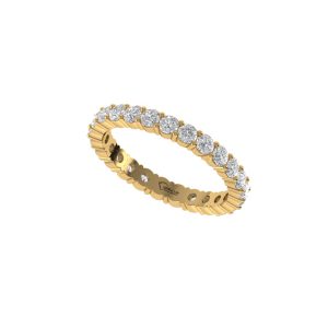 Aurielle Circle Eternity Ring featuring a continuous round diamond eternity band with elegant lab grown diamonds