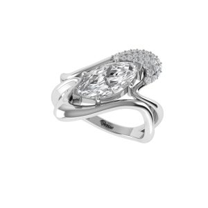 Aurelis Marquise Halo Twist Ring