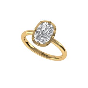 Seraphina oval diamond ring in yellow gold