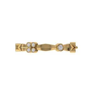 Round Diamond Band Floral Design | Florelle Petal Diamond Band | Parthvi Lab