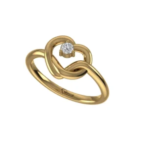 Elarisse Infinity Lab Grown Diamond Ring in 14K Yellow Gold