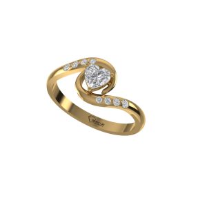 Amoréa Heart Twist Diamond Ring