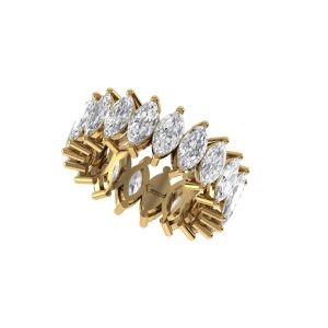 Marquise Cut Diamond Ring Eterna Marquise Diamond Eternity Band DR0093 Parthvi Lab Back Angle